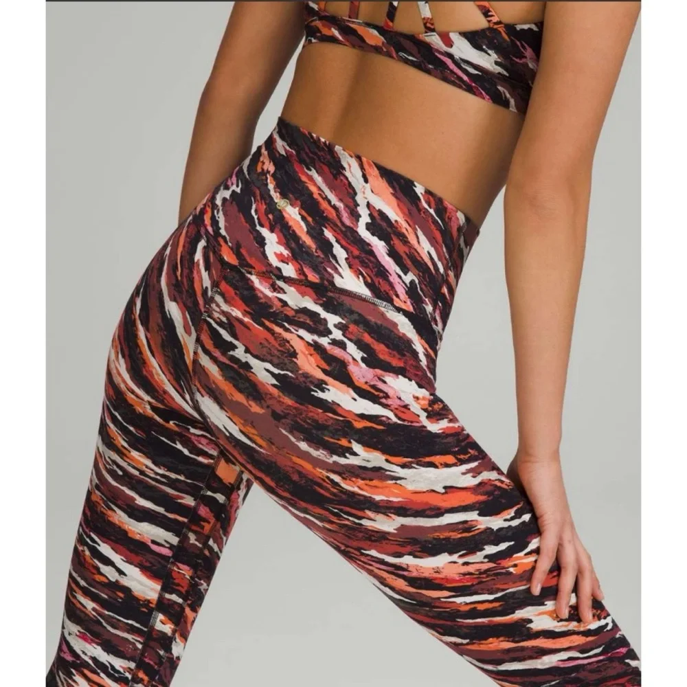 Lululemon Lunar New Align‎ High Rise Pant Rare Tiger Tide Smoky Red Multi 25 $